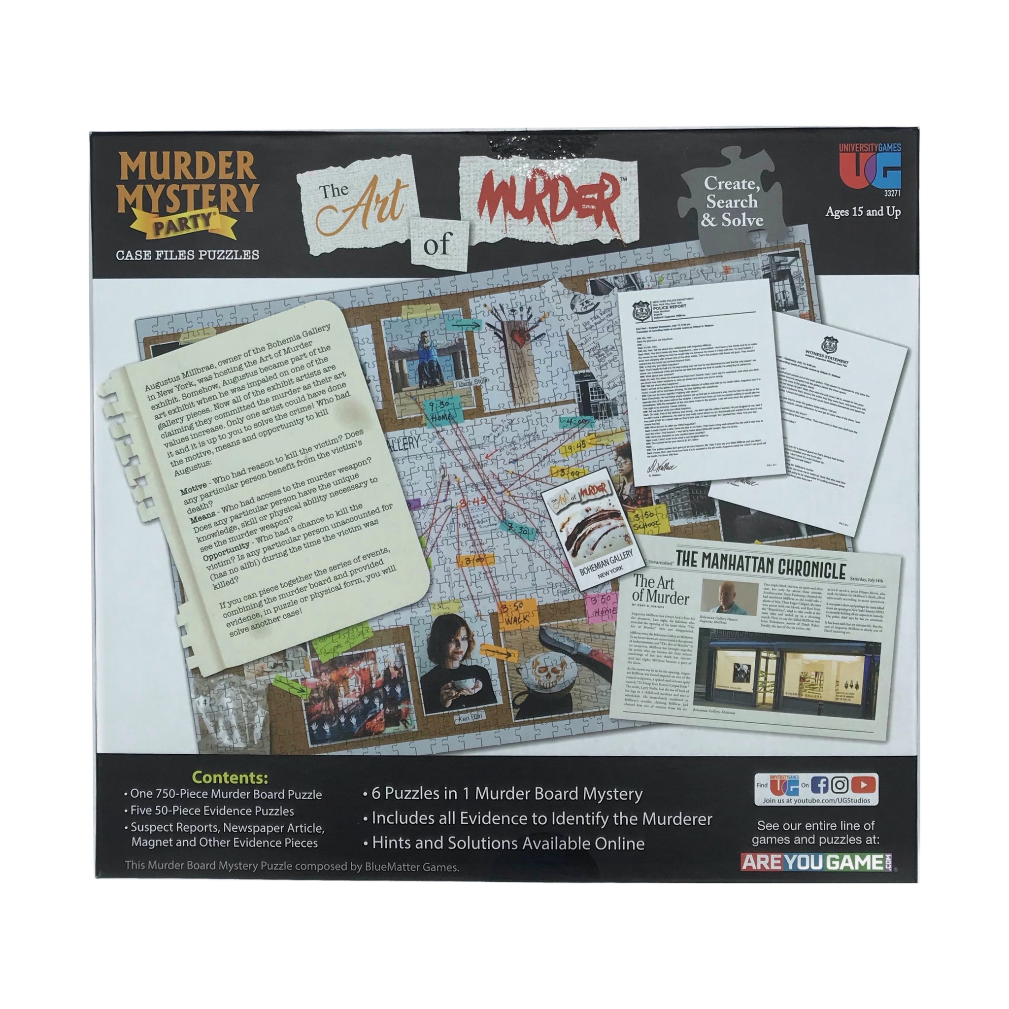 Murder Mystery Party Case File : The Art Of Murder 1000pc Puzzle